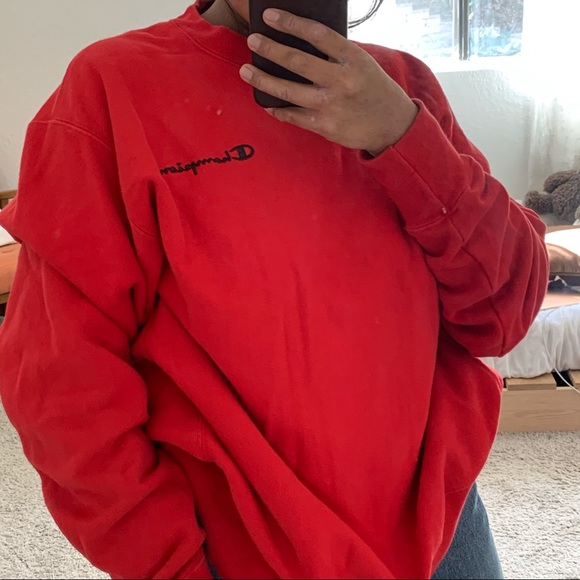 Red Champion Crewneck Sweatshirt - Picture 4 of 4